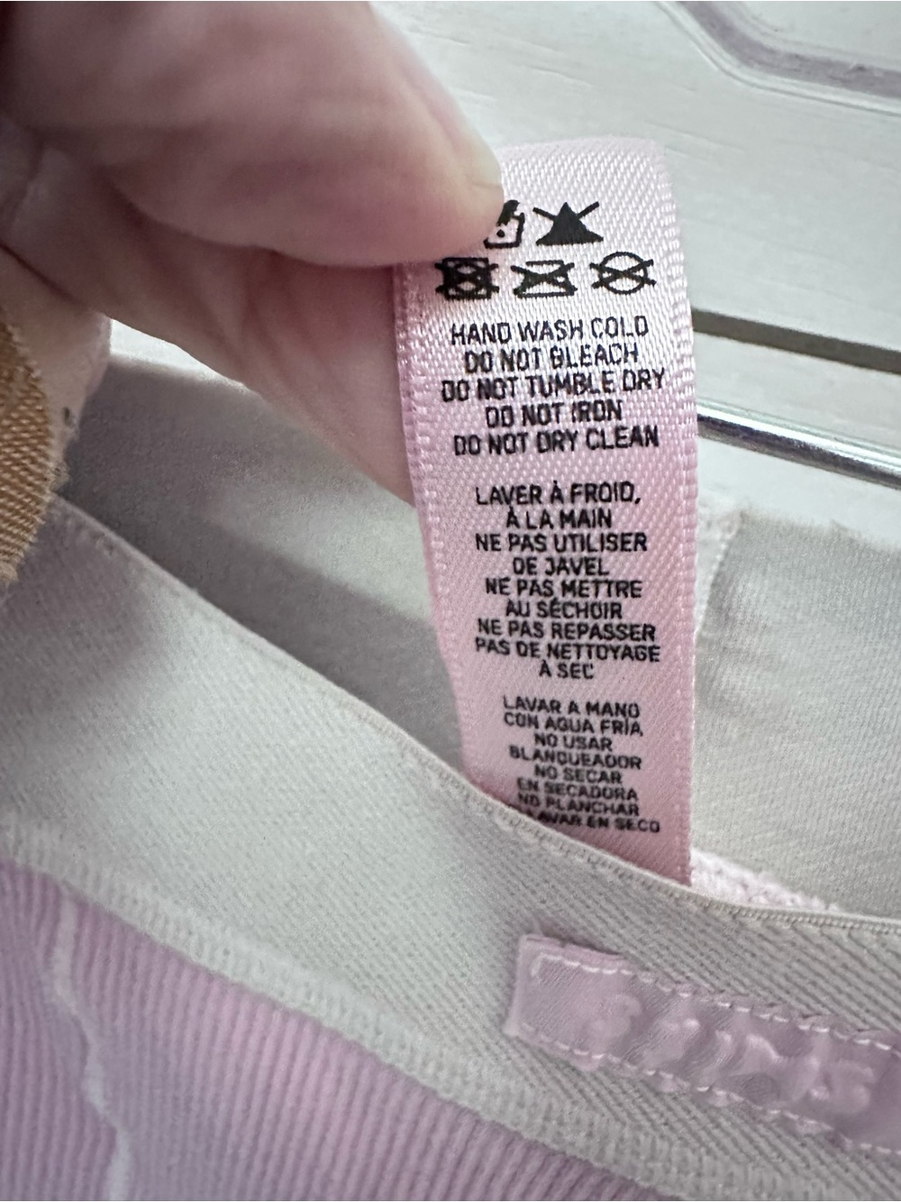 Skims L pink ribbed cotton blend casual comfort boy loungewear short - Picture 6 of 11